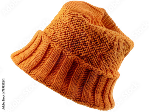 Knitted hat for kids, children and baby isolated on transparent background. 