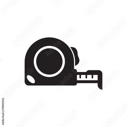 measuring tape icon with outline style