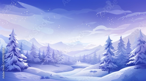 Winter snowy background