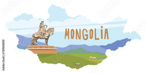 Photography Monument to Genghis Khan in the Mongolian steppe near Ulaanbaatar