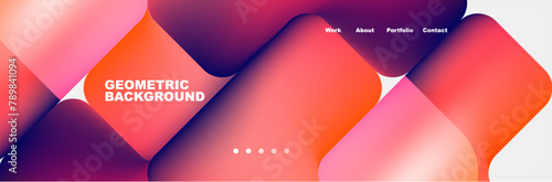 a geometric background with red and purple squares on a white background . High quality