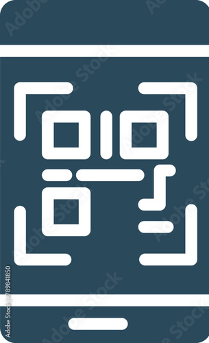 QR Code Scanning Glyph Icon