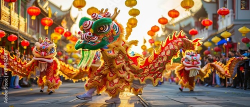 Dragon Dance Vibrant Costume photo