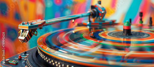 vinyl record colorful painting art