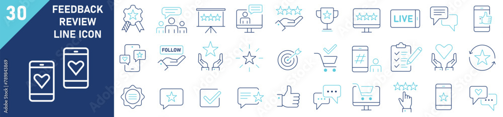 Feedback Review icon set. Testimonial, support, communication. User Feedback and Customer Support related icon set. Feedback Review icon set. Testimonial, support, communication. User Feedback and Customer Support related icon set.