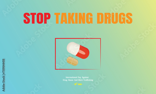 New creative international day against drug abuse and illicit trafficking banner