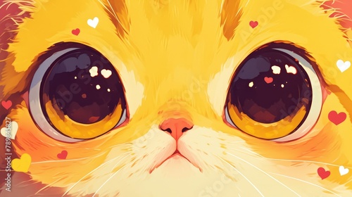 An adorable feline icon photo