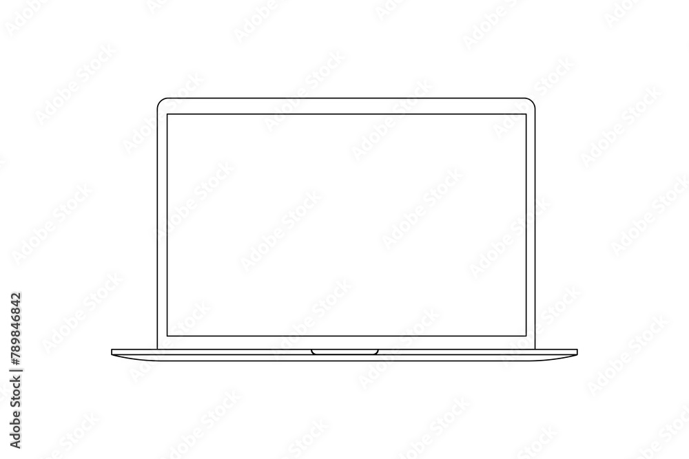Laptop transparent screen png mockup, digital device illustration Laptop transparent screen png mockup, digital device illustration