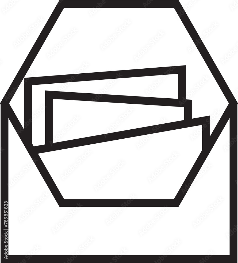 Envelope and Letter Icon Envelope and Letter Icon
