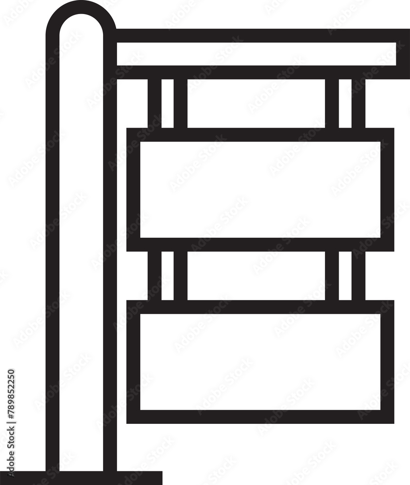 Street Side Signage Icon Street Side Signage Icon