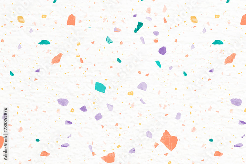 Colorful Terrazzo pattern png, transparent background, abstract design