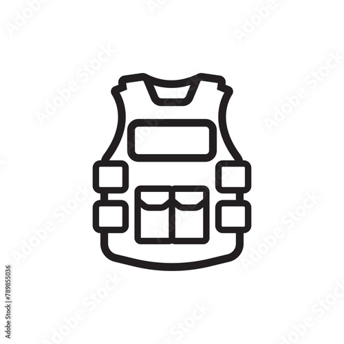 Bulletproof Police icon flat design vector