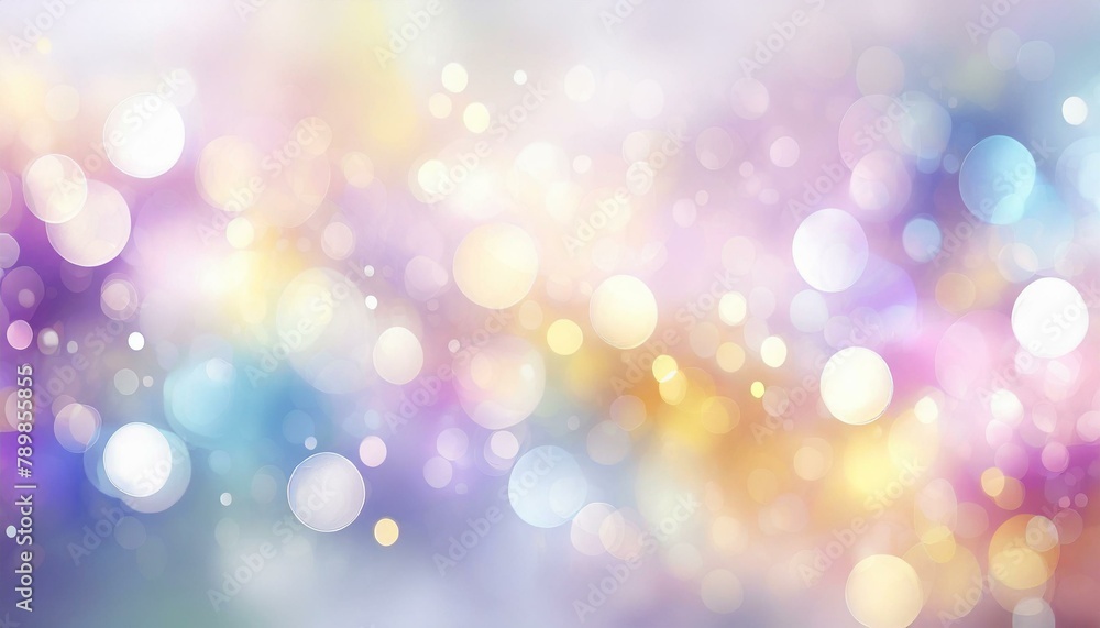 Fototapeta premium Pastel Dreamscape: Rainbow Bokeh Euphoria