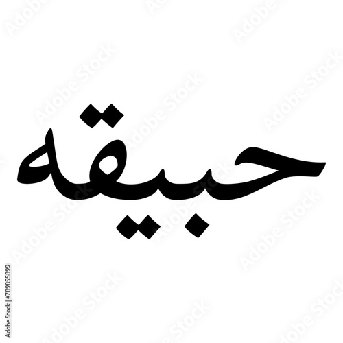 Habeekah Muslim Girls Name Naskh Font Arabic Calligraphy