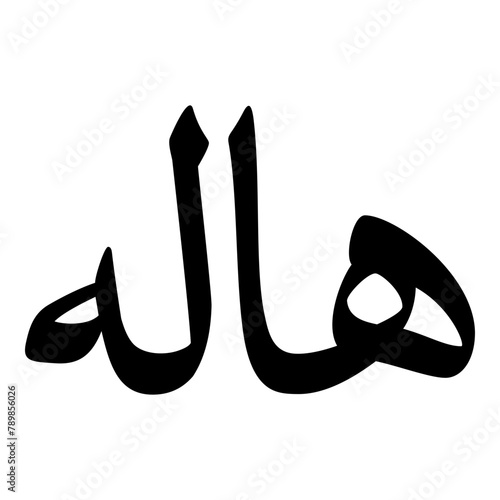 Hala Muslim Girls Name Naskh Font Arabic Calligraphy