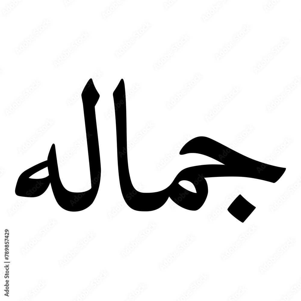 Jamalah Muslim Girls Name Naskh Font Arabic Calligraphy Jamalah Muslim Girls Name Naskh Font Arabic Calligraphy