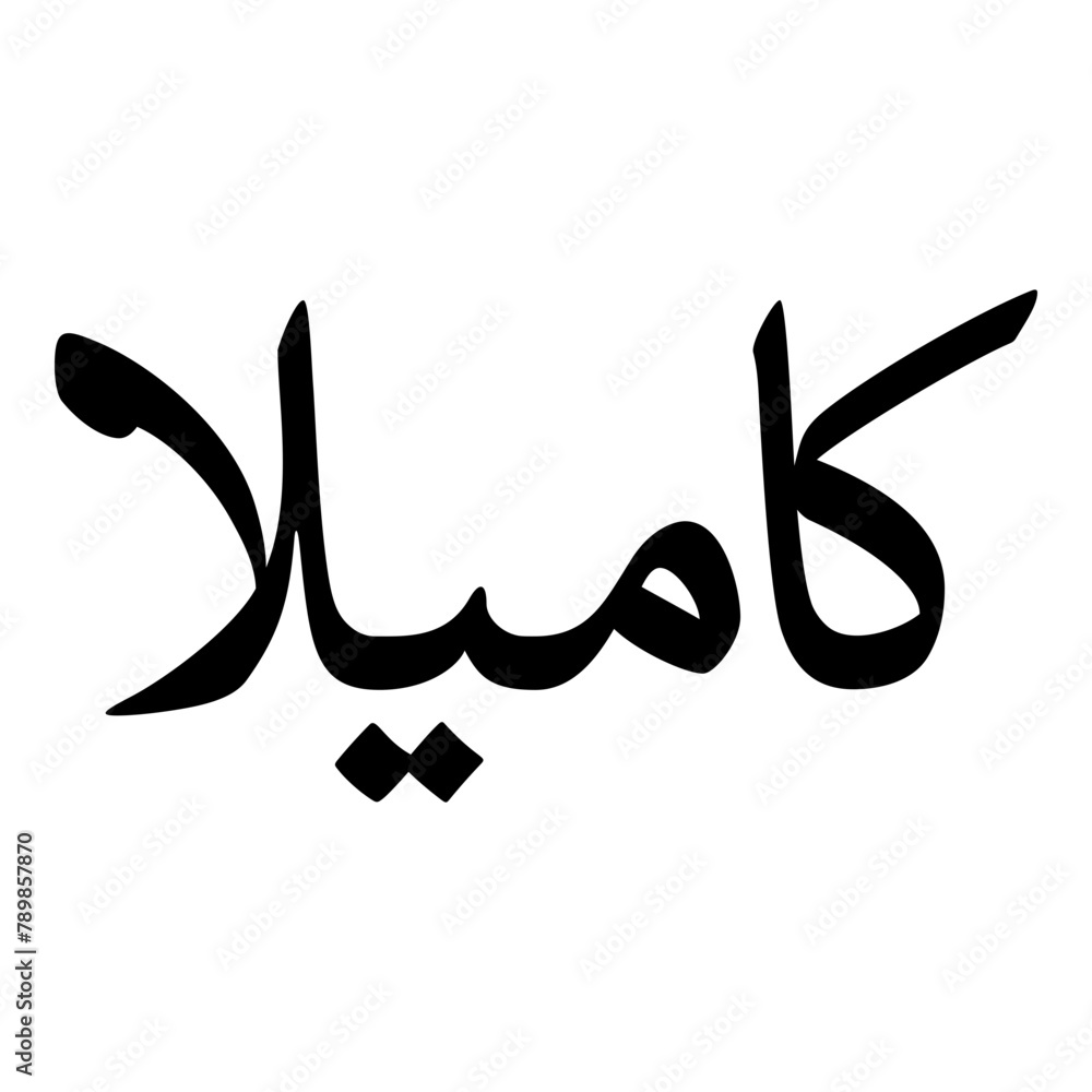 Kameela Muslim Girls Name Naskh Font Arabic Calligraphy Kameela Muslim Girls Name Naskh Font Arabic Calligraphy