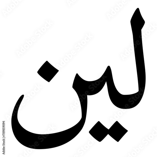 Leanne Muslim Girls Name Naskh Font Arabic Calligraphy photo