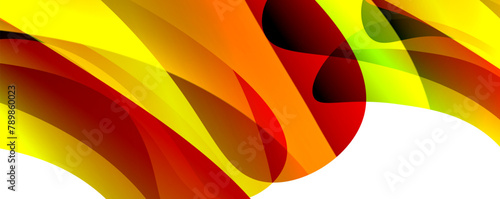 An artistic closeup of a vibrant wave with colorful tints and shades on a white background, resembling a pattern of petals and leaves, creating a mesmerizing art piece