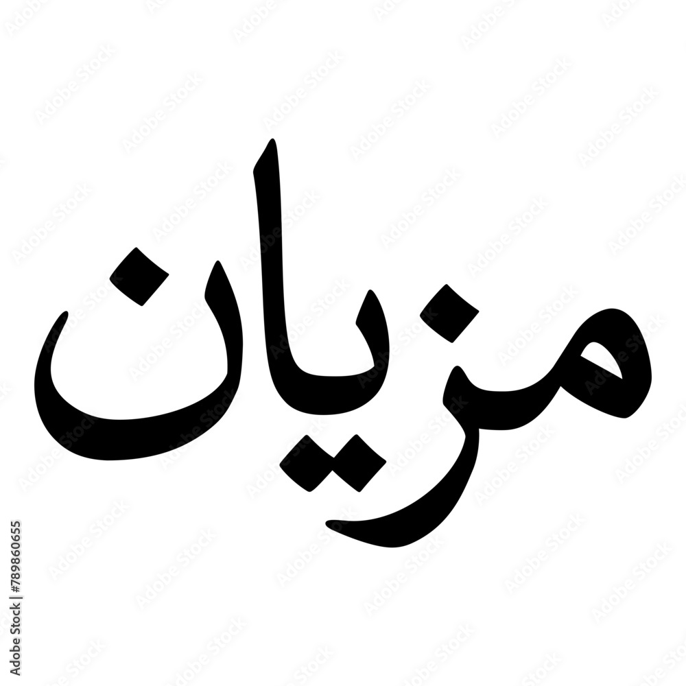 Mizyan Muslim Girls Name Naskh Font Arabic Calligraphy Mizyan Muslim Girls Name Naskh Font Arabic Calligraphy