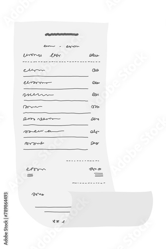 Receipt png clipart, shopping payment illustration on transparent background © Rawpixel.com