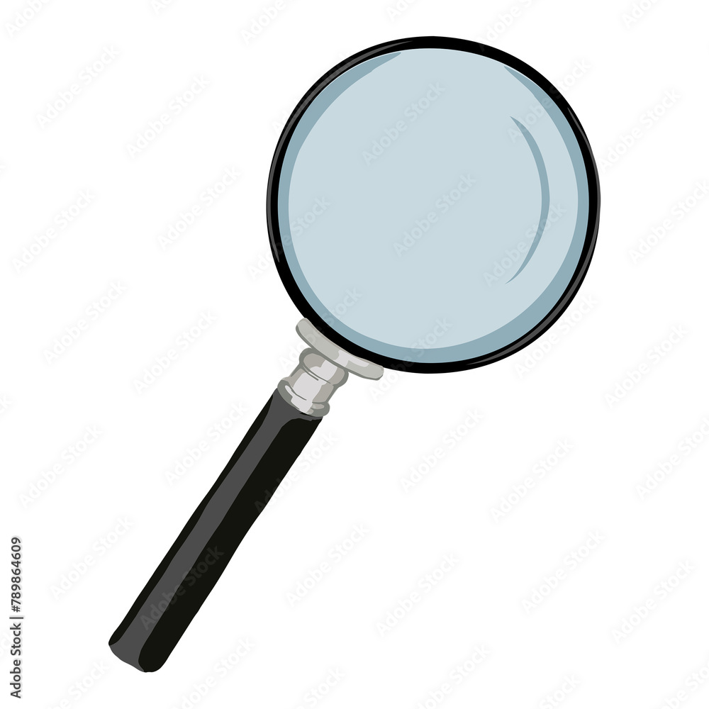 Magnifying glass png sticker, solution finding, business illustration Magnifying glass png sticker, solution finding, business illustration