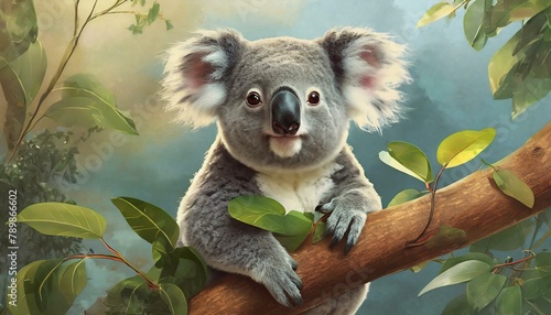 Tree Dweller: Koala Enjoying Eucalyptus in 4K