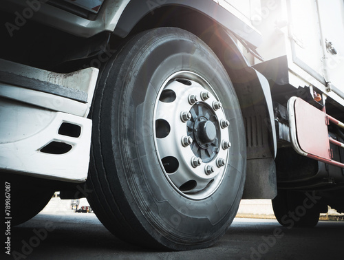 Truck Wheels Tires. Freight Truck Transport.  © Siwakorn1933