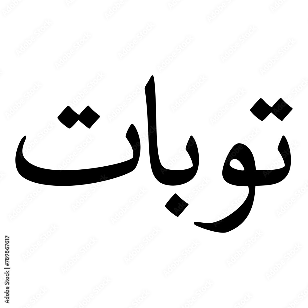 Tawbaat Muslim Girls Name Naskh Font Arabic Calligraphy Tawbaat Muslim Girls Name Naskh Font Arabic Calligraphy