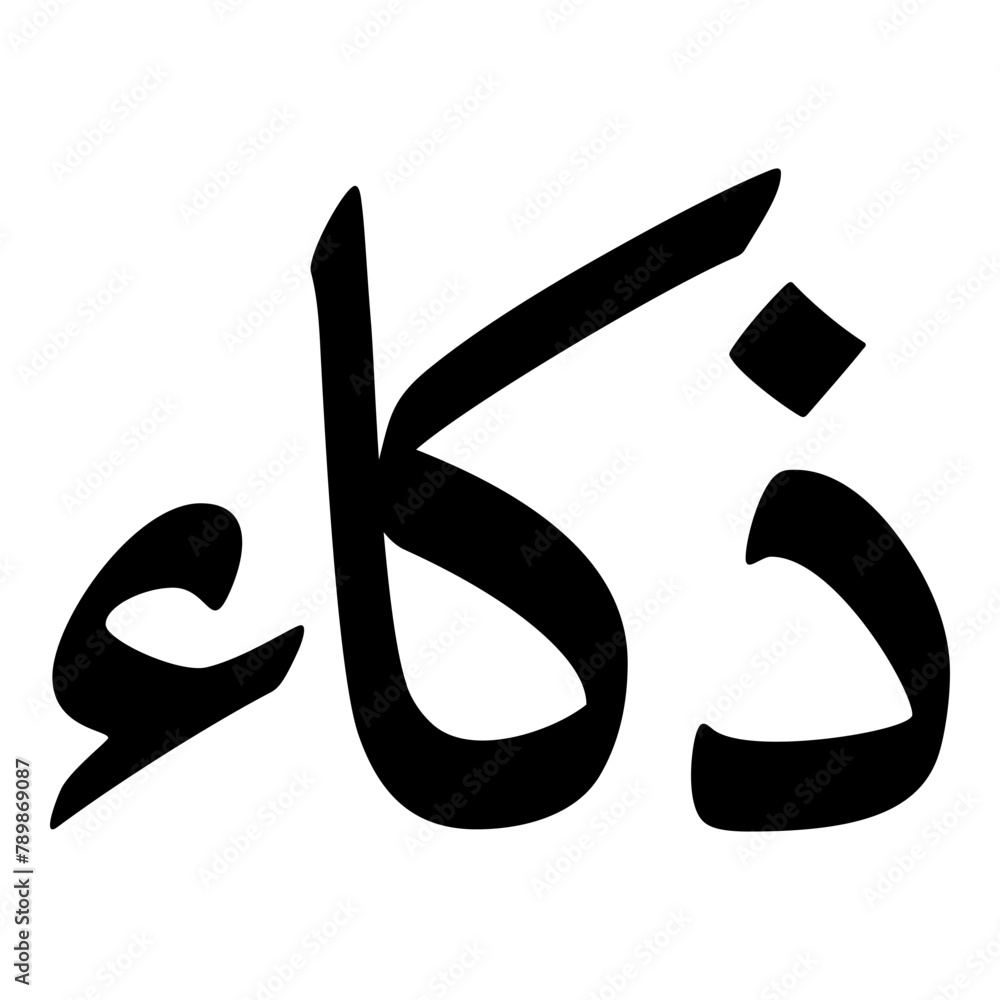 Zakaa Muslim Girls Name Naskh Font Arabic Calligraphy Zakaa Muslim Girls Name Naskh Font Arabic Calligraphy