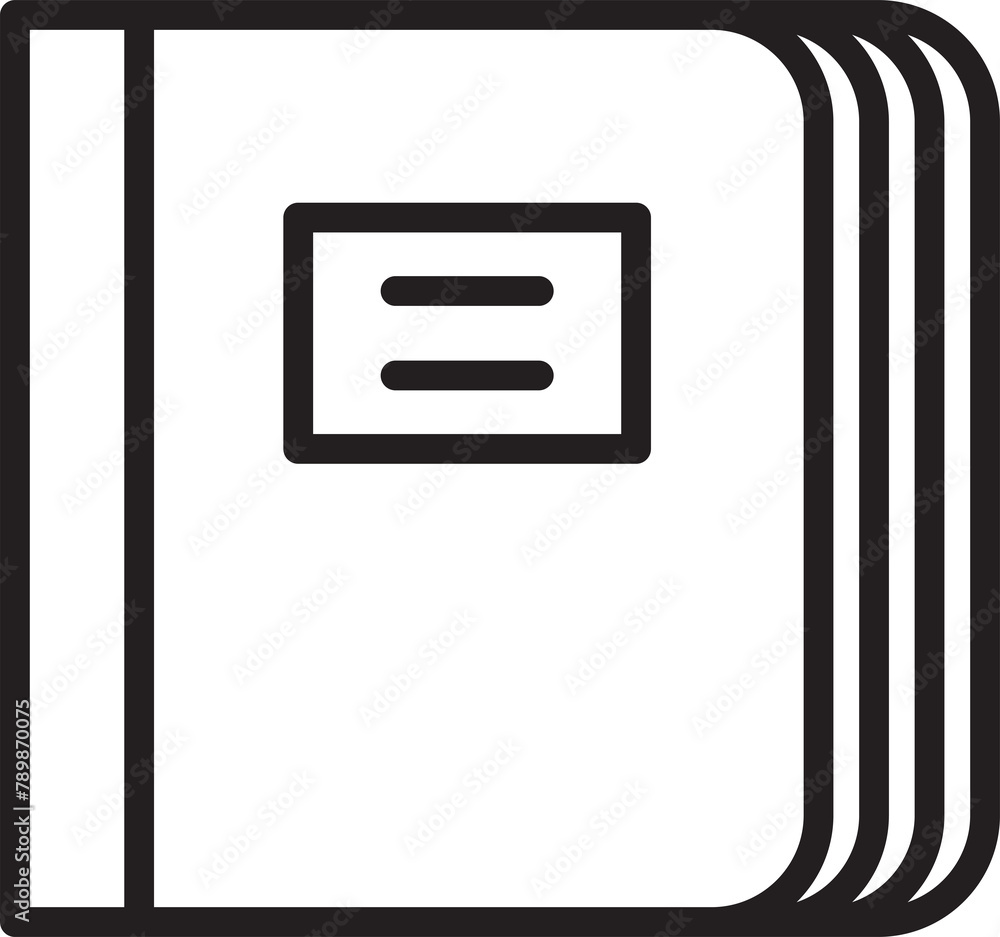 Notebook Line Icon Notebook Line Icon