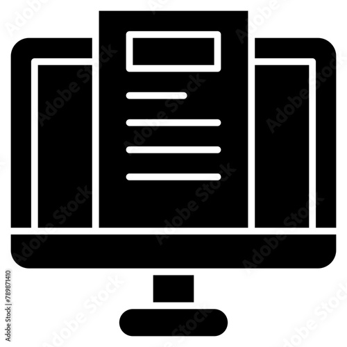 Vector Icon news, Hobbies, hobby, online, screen