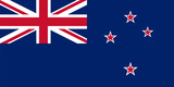 National Flag of New Zealand in vector. New Zealand flag vector illustration
