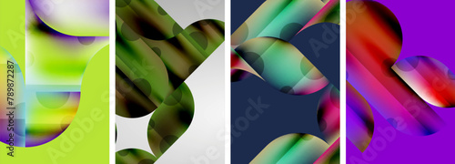 A collage of four images featuring a terrestrial plant, insect, glass art, and macro photography. The purple background highlights the symmetry and patterns in each organism