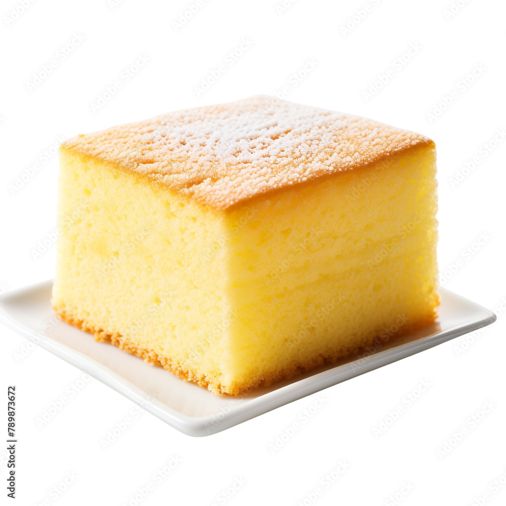 Fresh and Tasty Sponge Cake Isolated On White Background Fresh and Tasty Sponge Cake Isolated On White Background