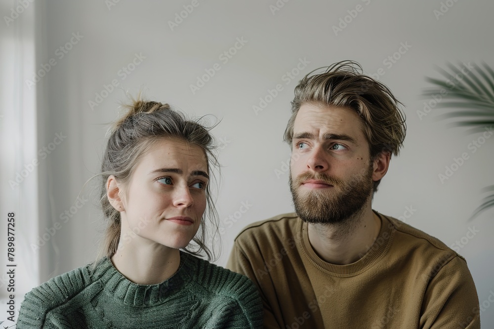 Two people gazing thoughtfully, implying a deep connection. Two people gazing thoughtfully, implying a deep connection.