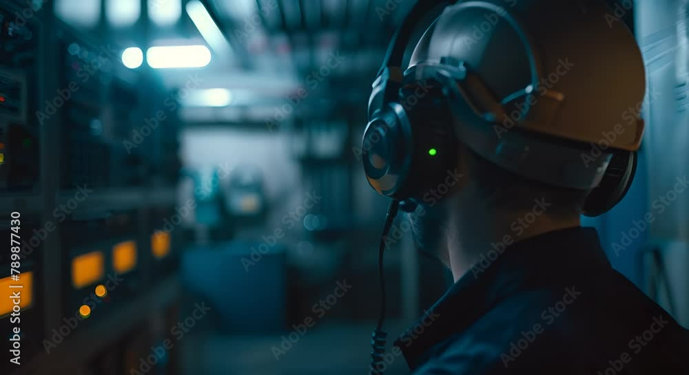 Noise level meter in use, monitoring sound for hearing protection Noise level meter in use, monitoring sound for hearing protection