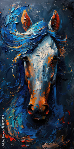 Horse Painting Consists of Beauty Blended with Dream colors Generative AI 