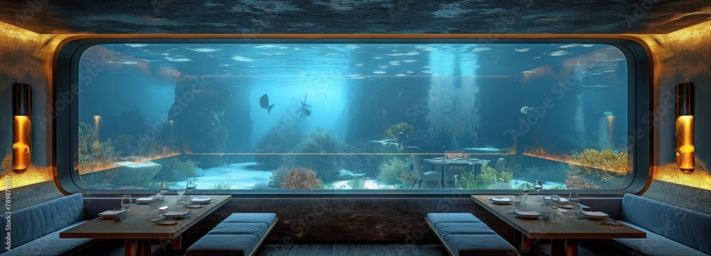 Obraz premium An undersea eatery