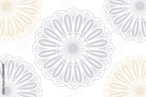 Png Islamic floral background on transparent background