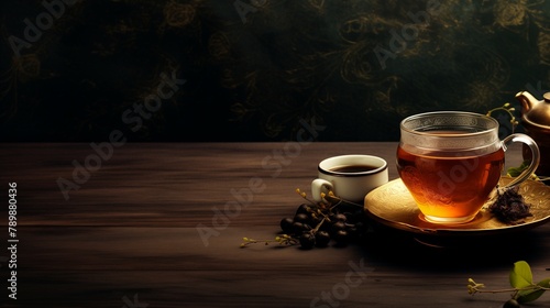 Tea Background with Vintage Style.