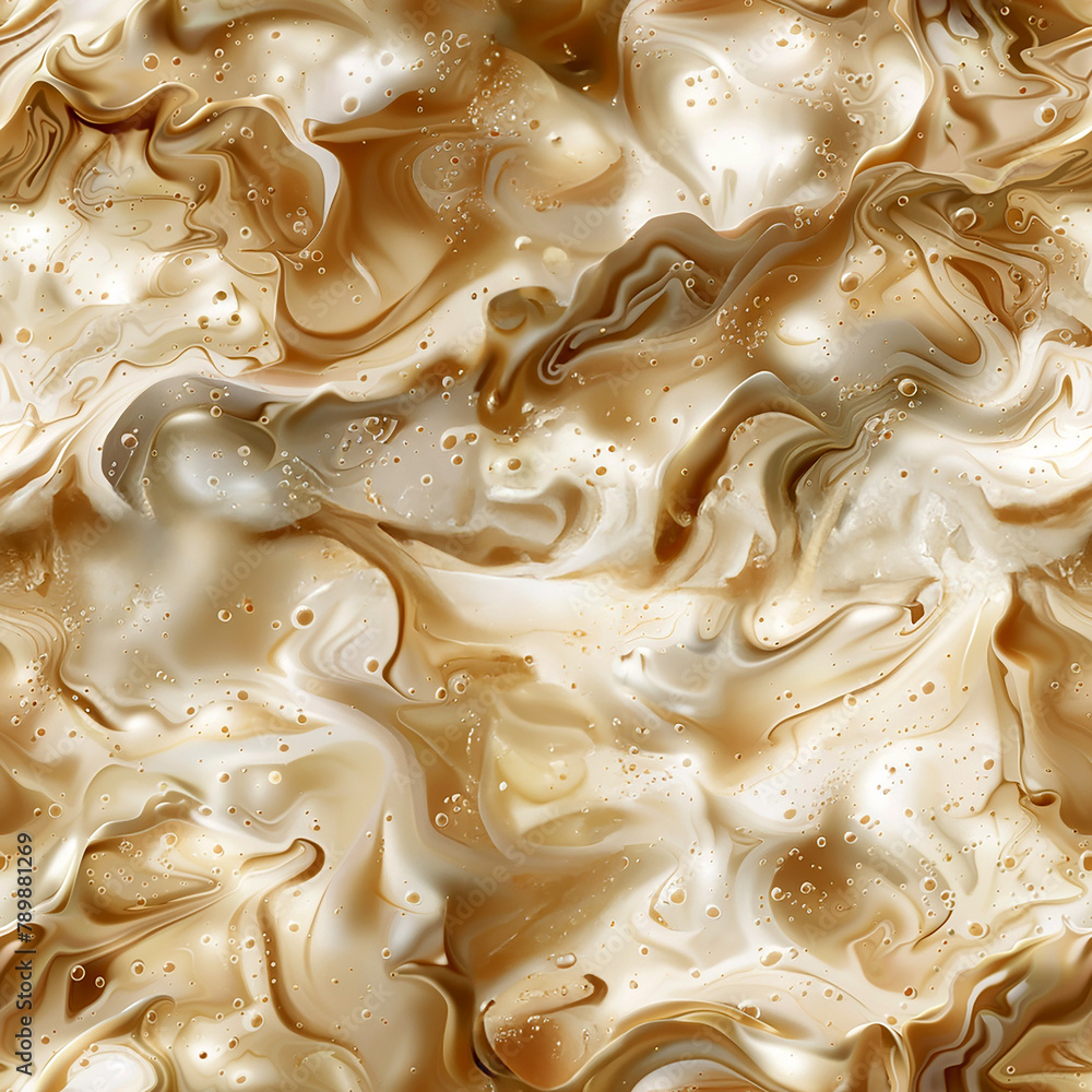 Seamless 3D organic background of coffee with milk Seamless 3D organic background of coffee with milk