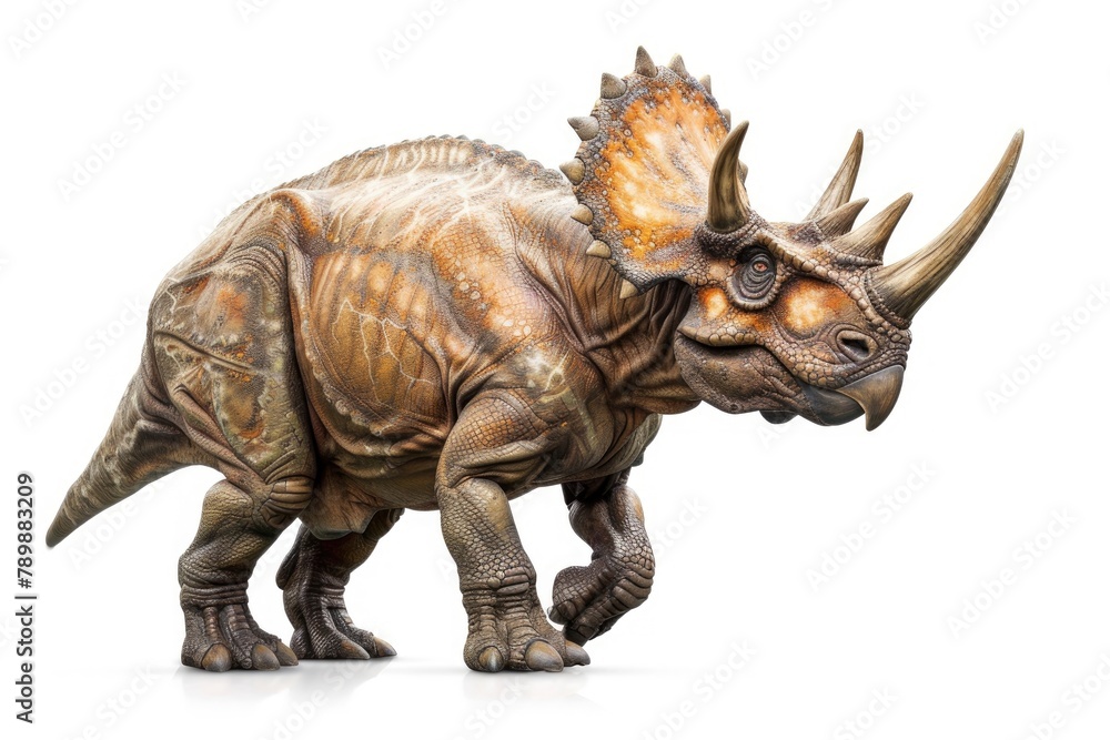 triceratops on white background triceratops on white background