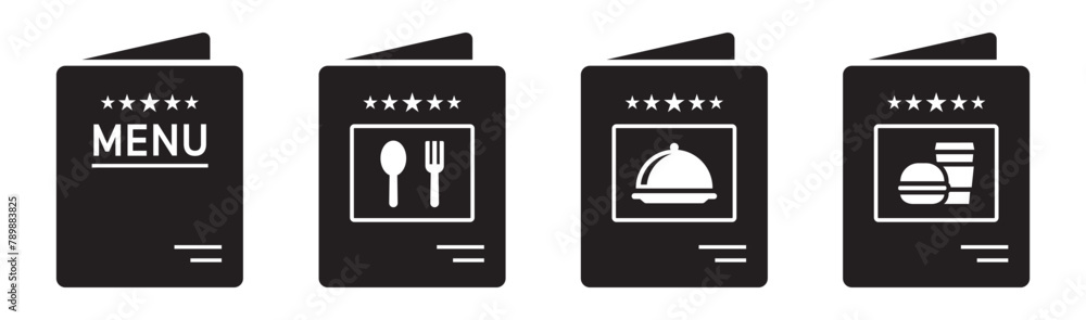 food menu book icon. Restaurant menu icon, vector illustration food menu book icon. Restaurant menu icon, vector illustration