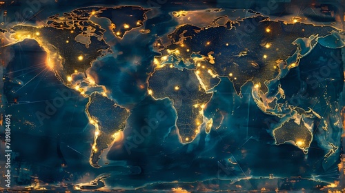 The Connected World: A Glowing Map of Global Data