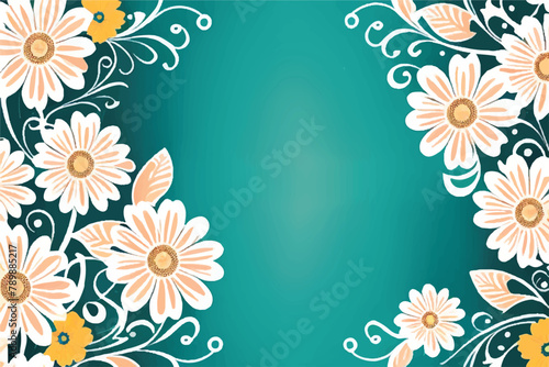 Floral Frame. Vector spring floral frame concept. Floral frame design elements. Beautiful Floral background. Abstract Floral art. Beautiful vintage floral pattern art and design. 