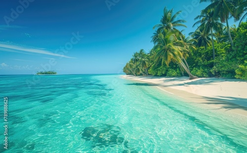 A Dreamy Paradise in Maldives  Clear Blue Waters and Palm Trees