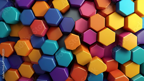 background of colorful cubes