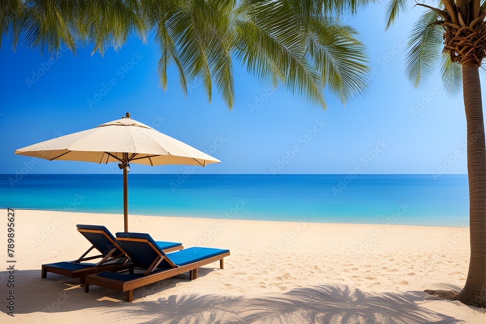 Fototapeta premium parasol on the beach