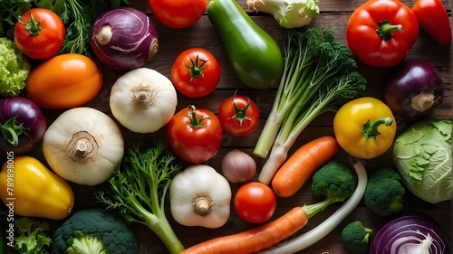 fresh vegetables on white background